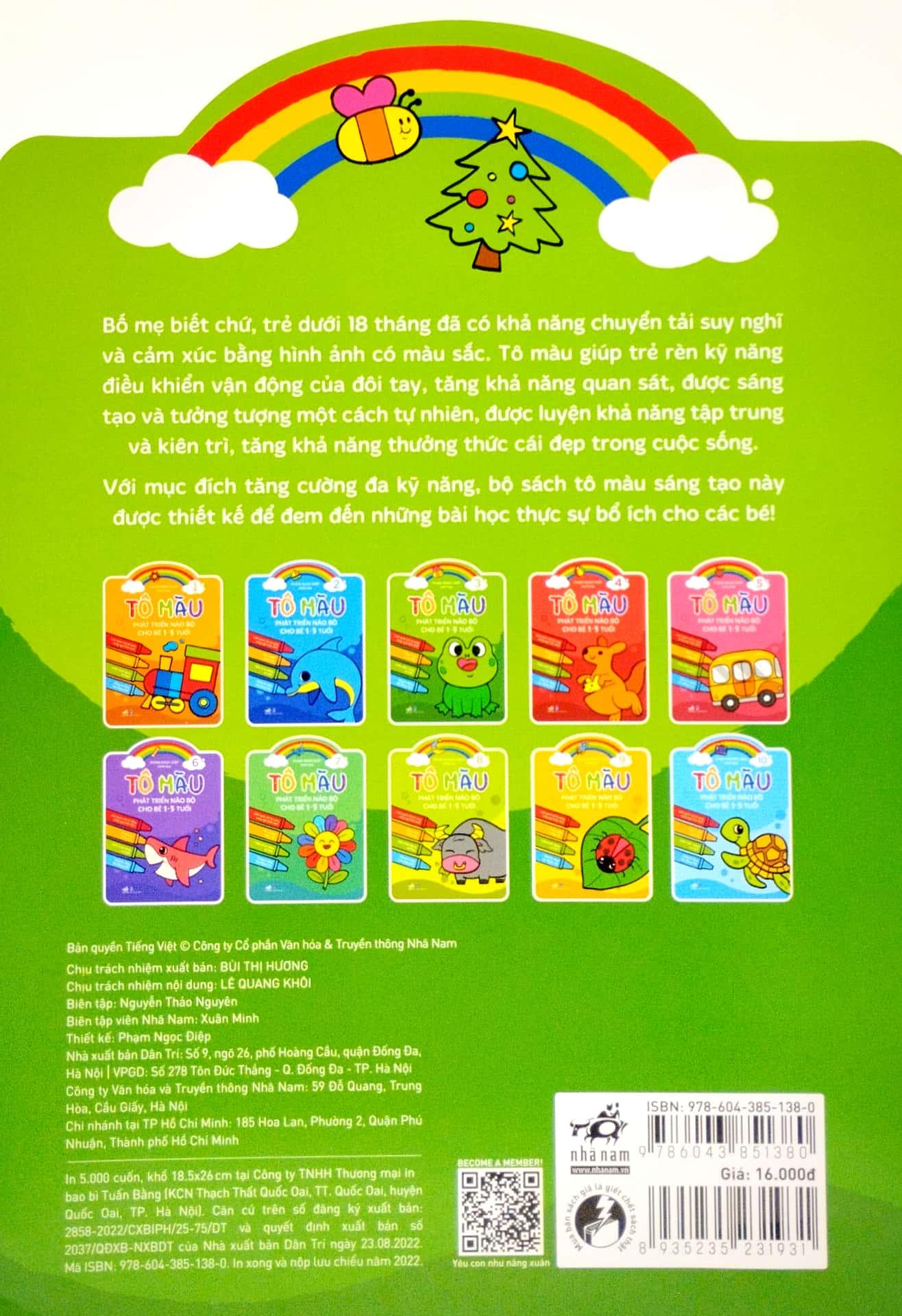 Tô Màu Phát Triển Trí Não Bộ Cho Bé 1-3 Tuổi - Tập 3