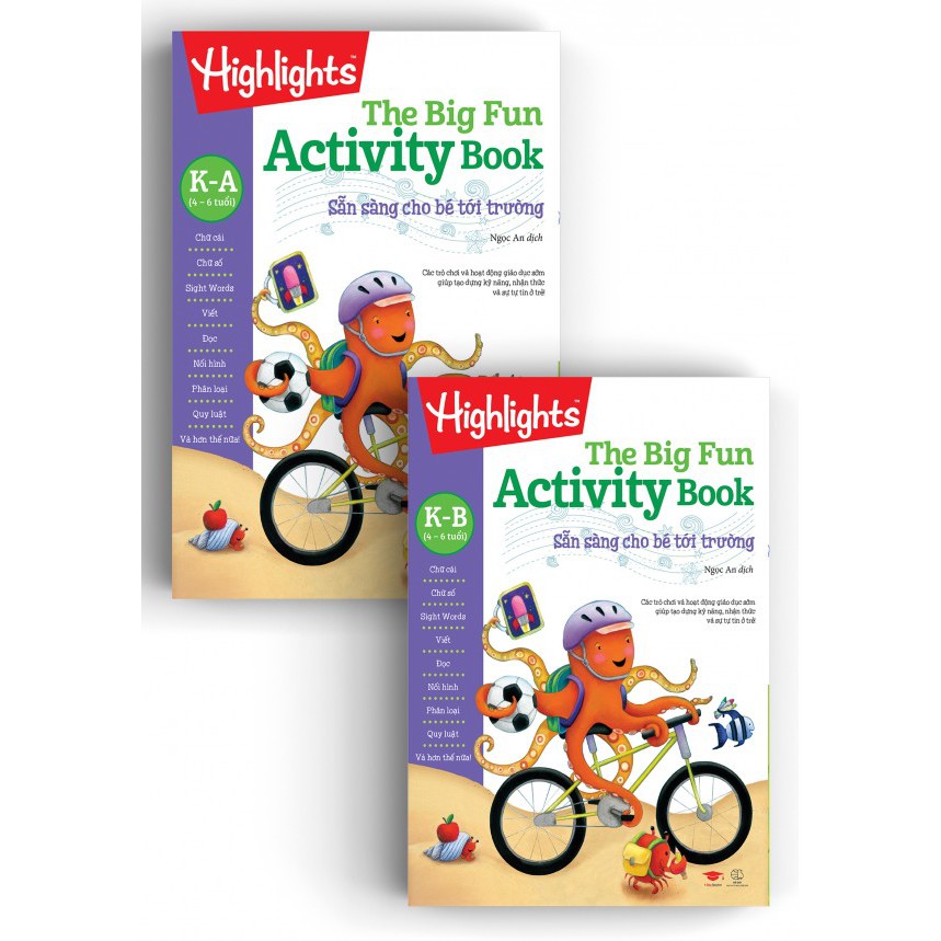 Sách big fun activity books sẵn sàng cho bé tới trường - bộ 6 cuốn, in màu ( 2 - 7 tuổi )
