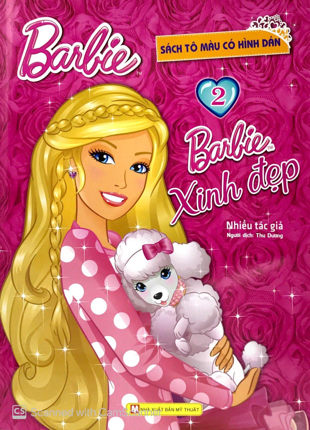 Bộ Sách Tô Màu Có Dán Hình - Barbie Xinh Đẹp (Bộ 4 Cuốn)