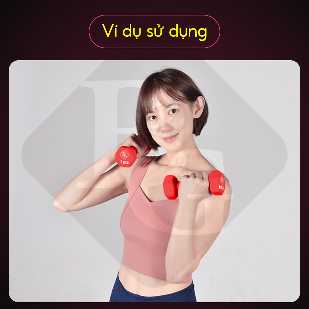 Bộ 2 tạ tay lõi sắt Q304 bọc cao su, tạ tập tay cao su 1kg 2kg 3kg 4kg 5kg BG (hàng nhập khẩu)
