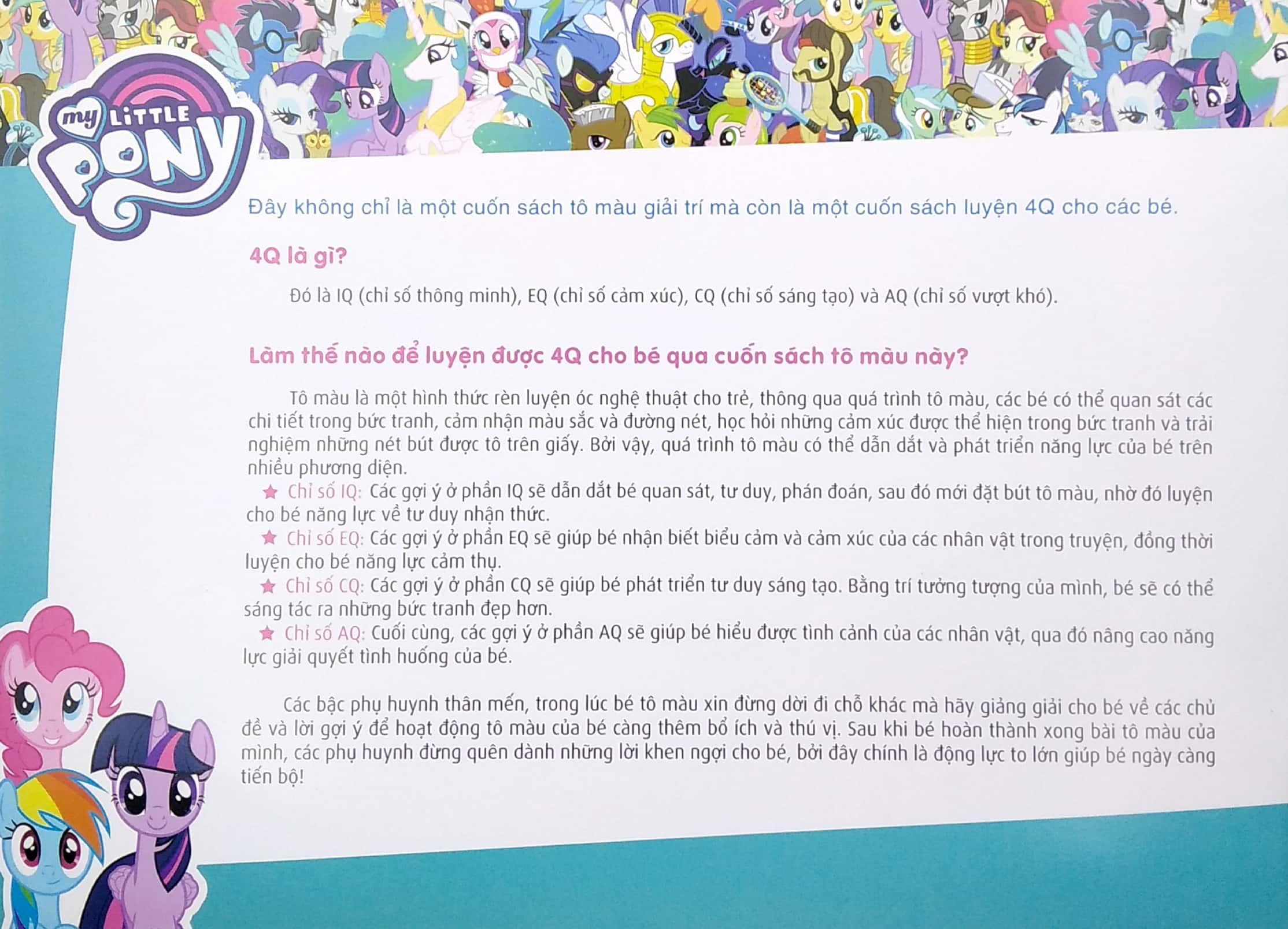Bộ Sách My Little Pony - Tô Màu Sáng Tạo 4Q (Bộ 4 Cuốn)