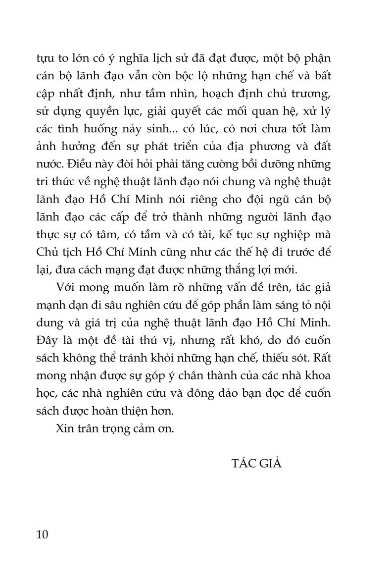 Nghệ thuật lãnh đạo Hồ Chí Minh ( bản in 2024)