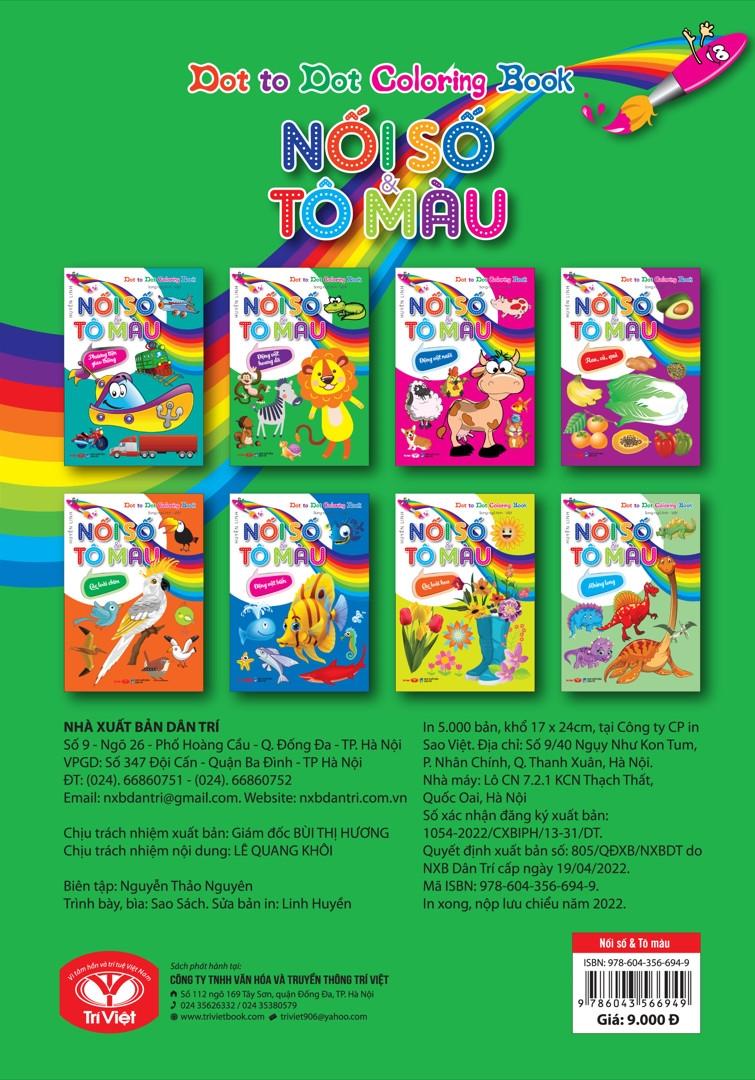 Dot To Dot Coloring Book - Nối Số & Tô Màu - Động Vật Hoang Dã
