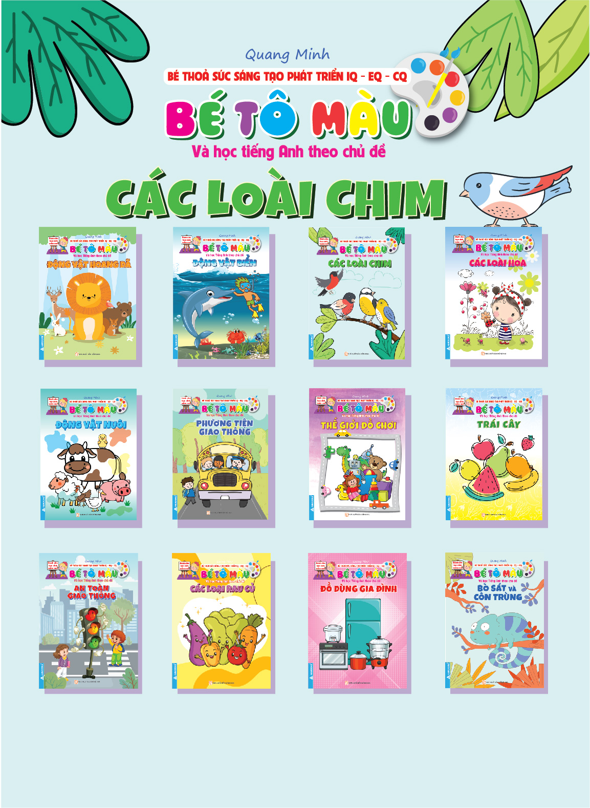 Sách - Bé tô màu và học tiếng anh theo chủ đề - Các loài chim