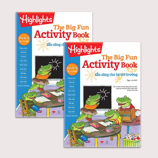 Sách big fun activity books sẵn sàng cho bé tới trường - bộ 6 cuốn, in màu ( 2 - 7 tuổi )