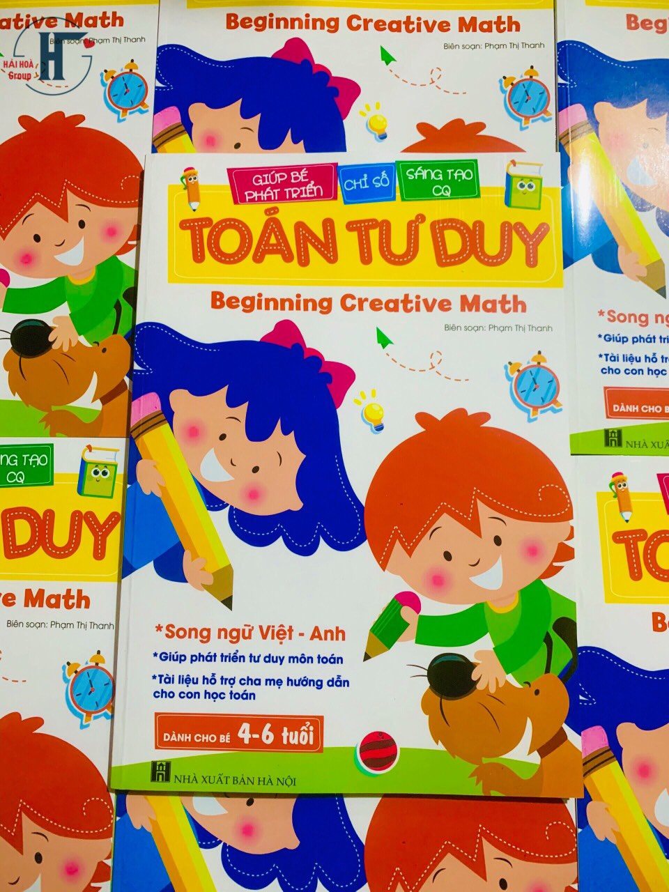 Sách- Toán Tư Duy 104 trang giúp phát triển Tư Duy môn Toán dành cho bé 4-6 tuổi (Song ngữ Việt Anh)