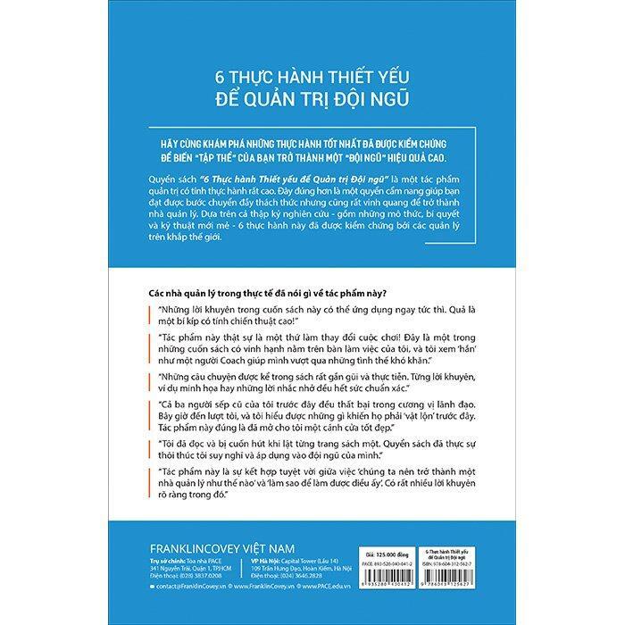 Sách - 6 Thực Hành Thiết Yếu Để Quản Trị Đội Ngũ - Pace