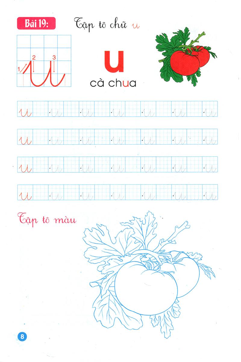 Tập Tô Mẫu Giáo - Chữ Cái - Quyển 3 (Dành Cho 4-5 Tuổi)