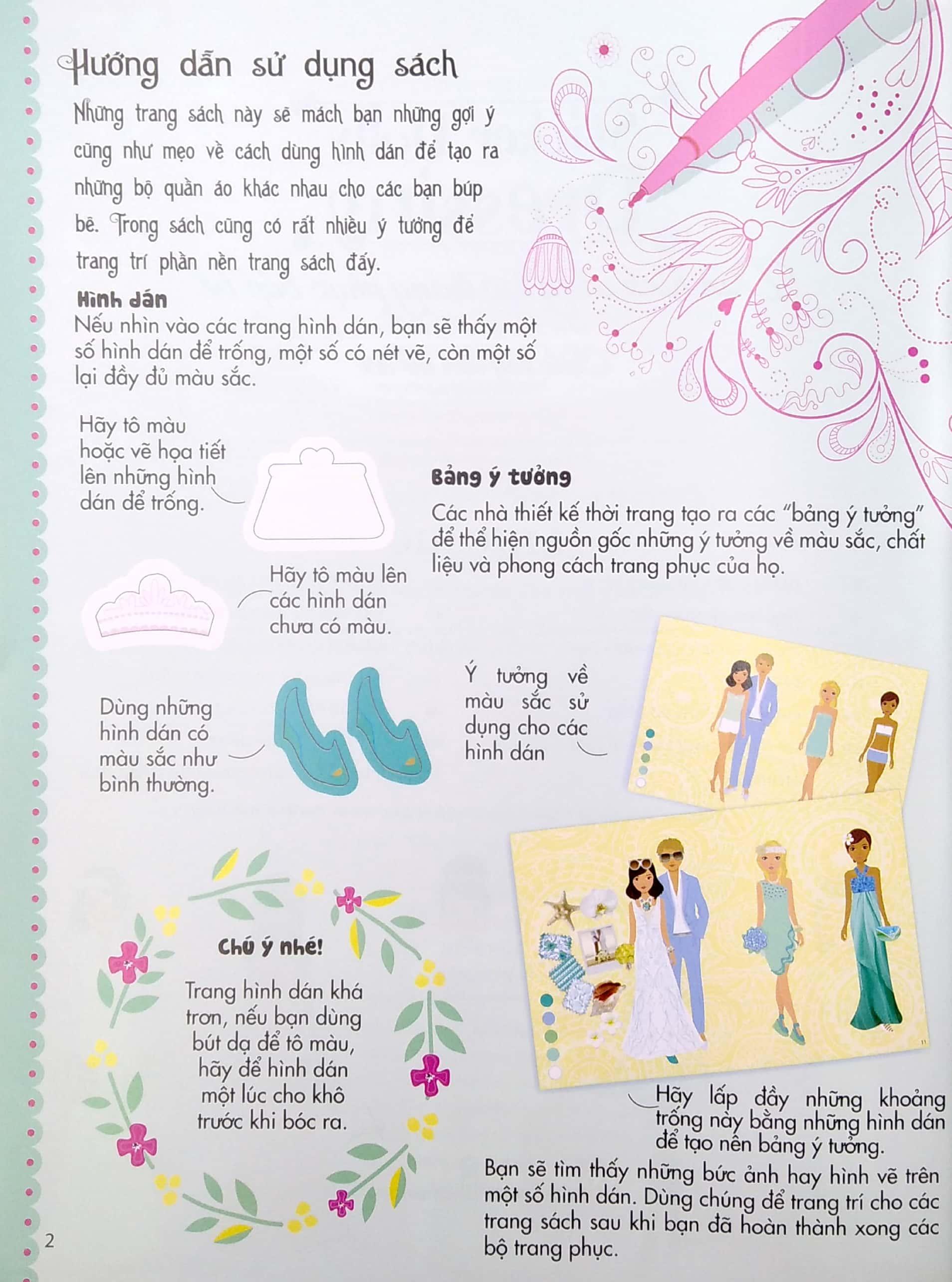 Dán Hình Sáng Tạo Trang Phục Búp Bê - Chiếc Váy Cưới Mơ Ước