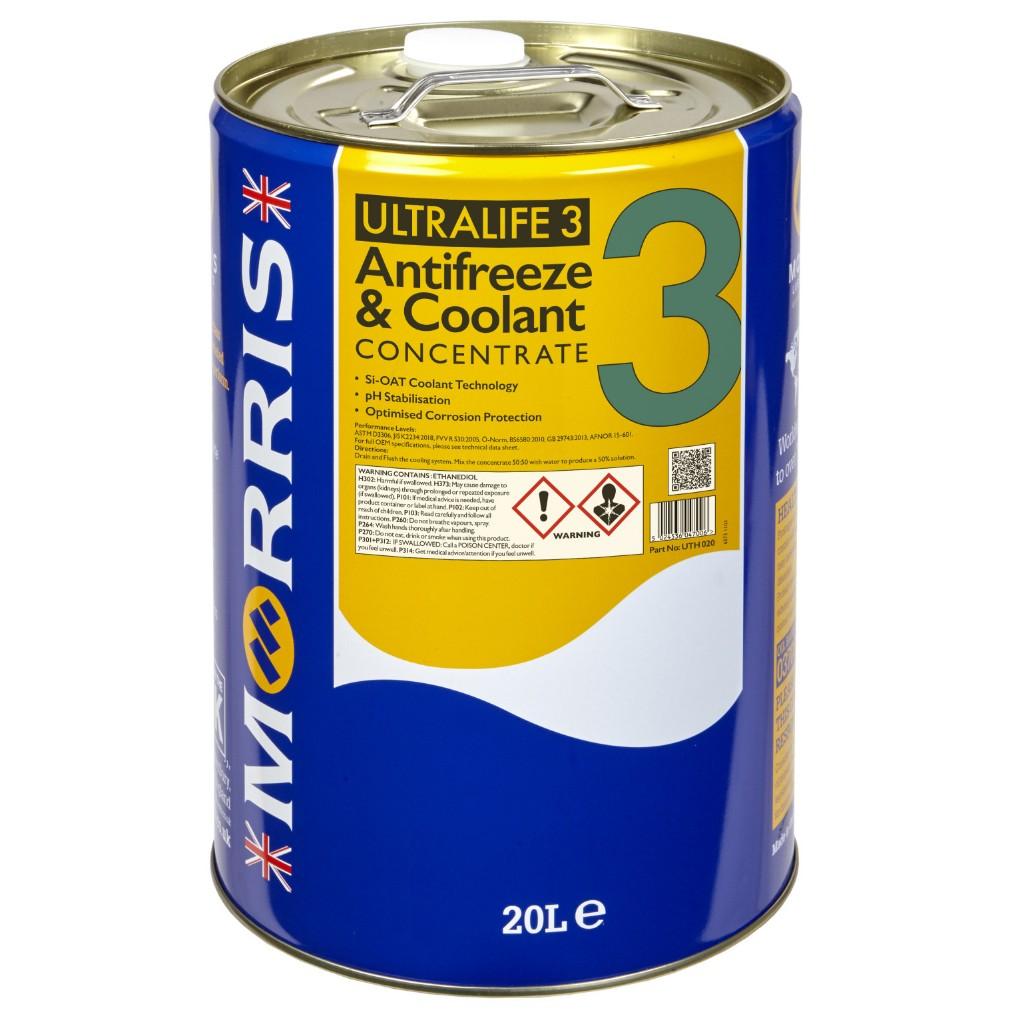 Nước Làm Mát Cao Cấp Cho Động Cơ Xăng, Động Cơ Diesel - Morris Lubricants Ultralife 3 / Xô 20L