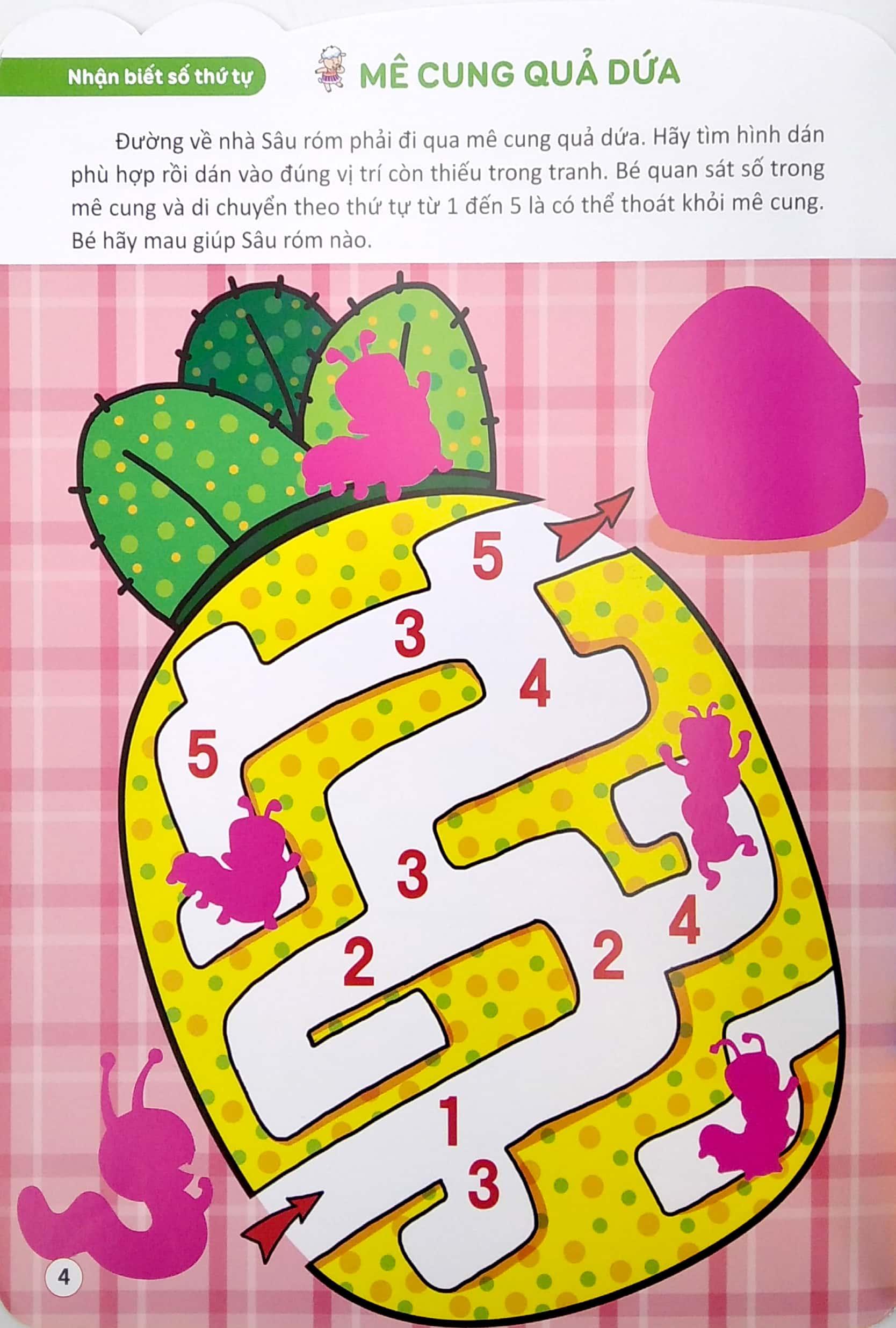 178 Stickers - Bóc Dán Thông Minh Phát Triển Khả Năng Tư Duy Toán Học (3 - 4 Tuổi) - Tập 3