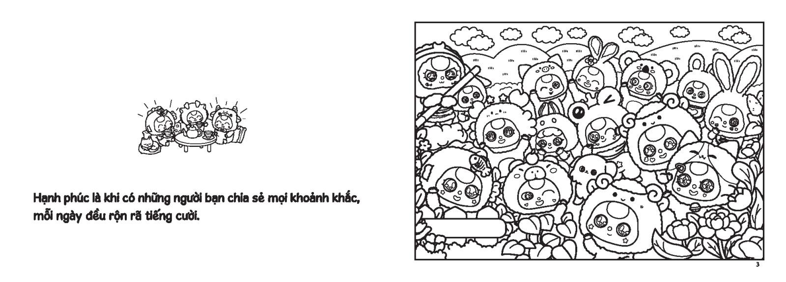 Sách - Sách Tô Màu - Baby Three Và Những Người Bạn