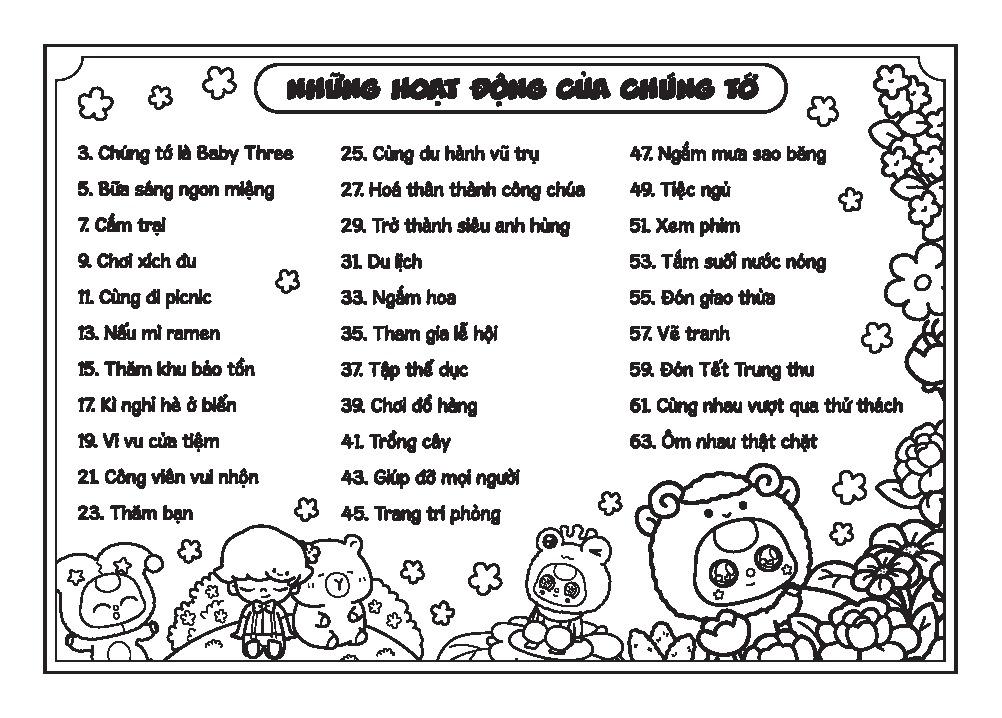 Sách - Sách Tô Màu - Baby Three Và Những Người Bạn