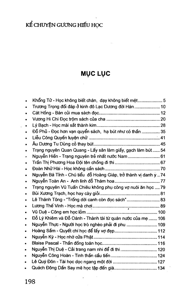 Kể Chuyện Gương Hiếu Học