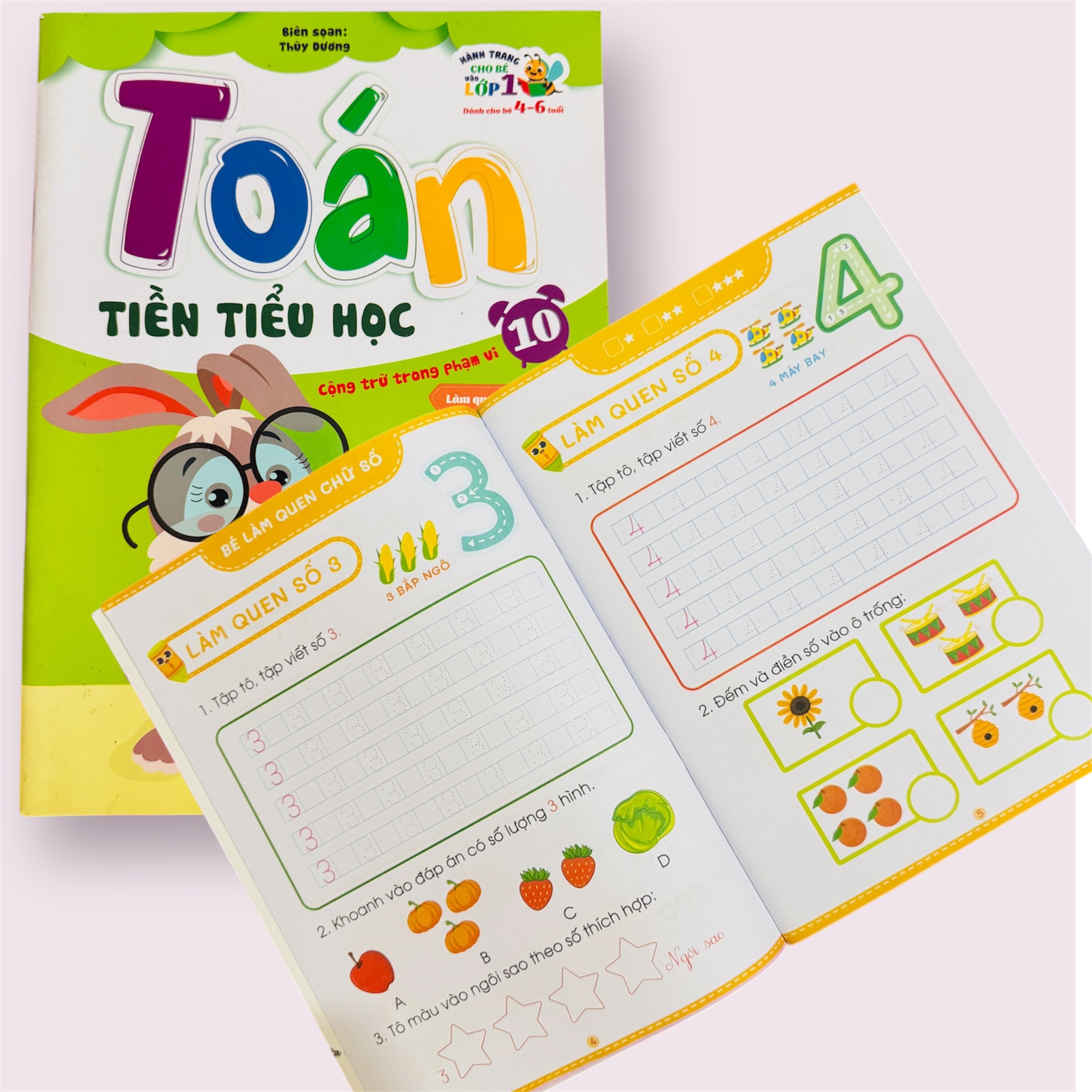 Sách- Toán Tiền Tiểu Học Cộng Trừ Trong Phạm Vi 10 (Hành trang cho bé chuẩn bị vào lớp 1)