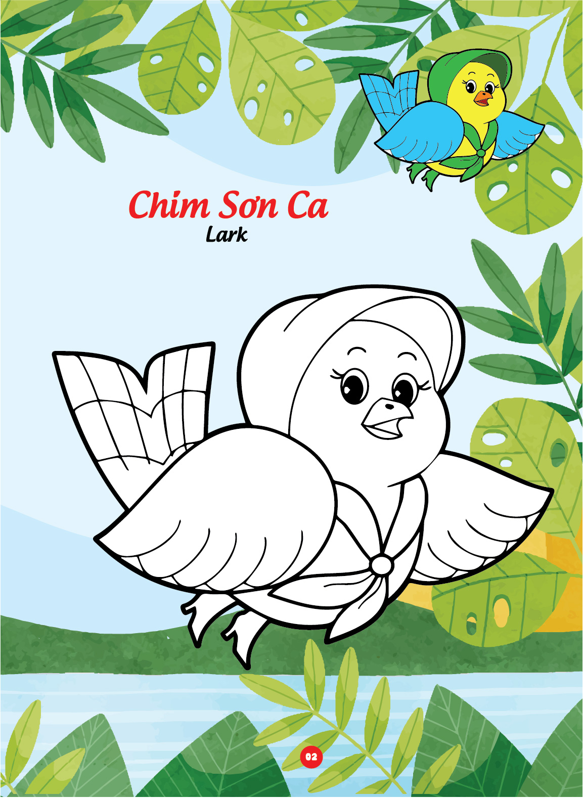 Sách - Bé tô màu và học tiếng anh theo chủ đề - Các loài chim