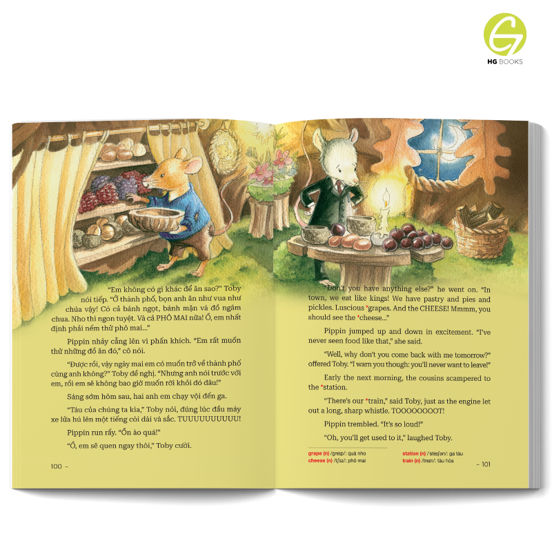 Sách Song Ngữ - 10 phút đọc truyện trước giờ đi ngủ: Truyện loài vật - Giúp Bé Phát Triển IQ và EQ