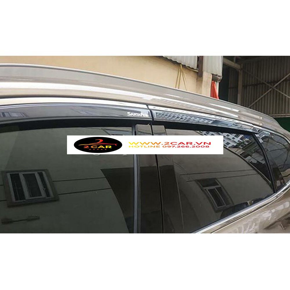 Vè che mưa xe Hyundai Santafe 2016 - 2022 chỉ Inox (hàng cao cấp dày đẹp)