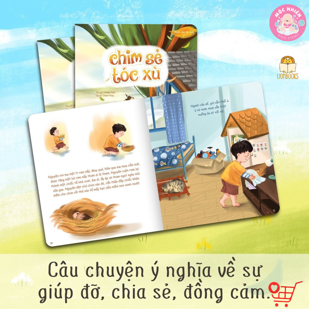 Truyện kể cho bé trước giờ đi ngủ - Cuốn Chim Sẻ Tóc Xù - Câu chuyện kể hằng đêm cho bé 0-6 tuổi - LionBooks