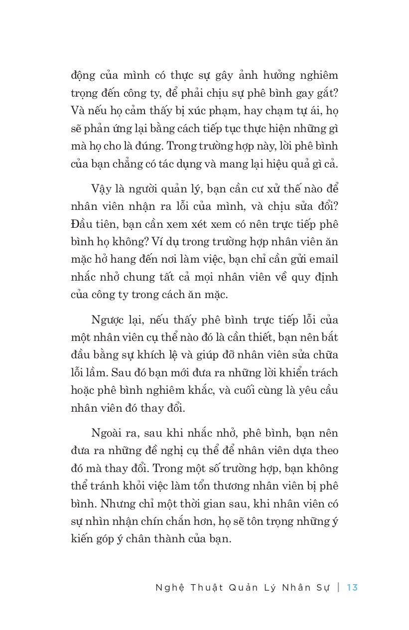 Nghệ Thuật Quản Lý Nhân Sự - Vanlangbooks (Tái Bản)