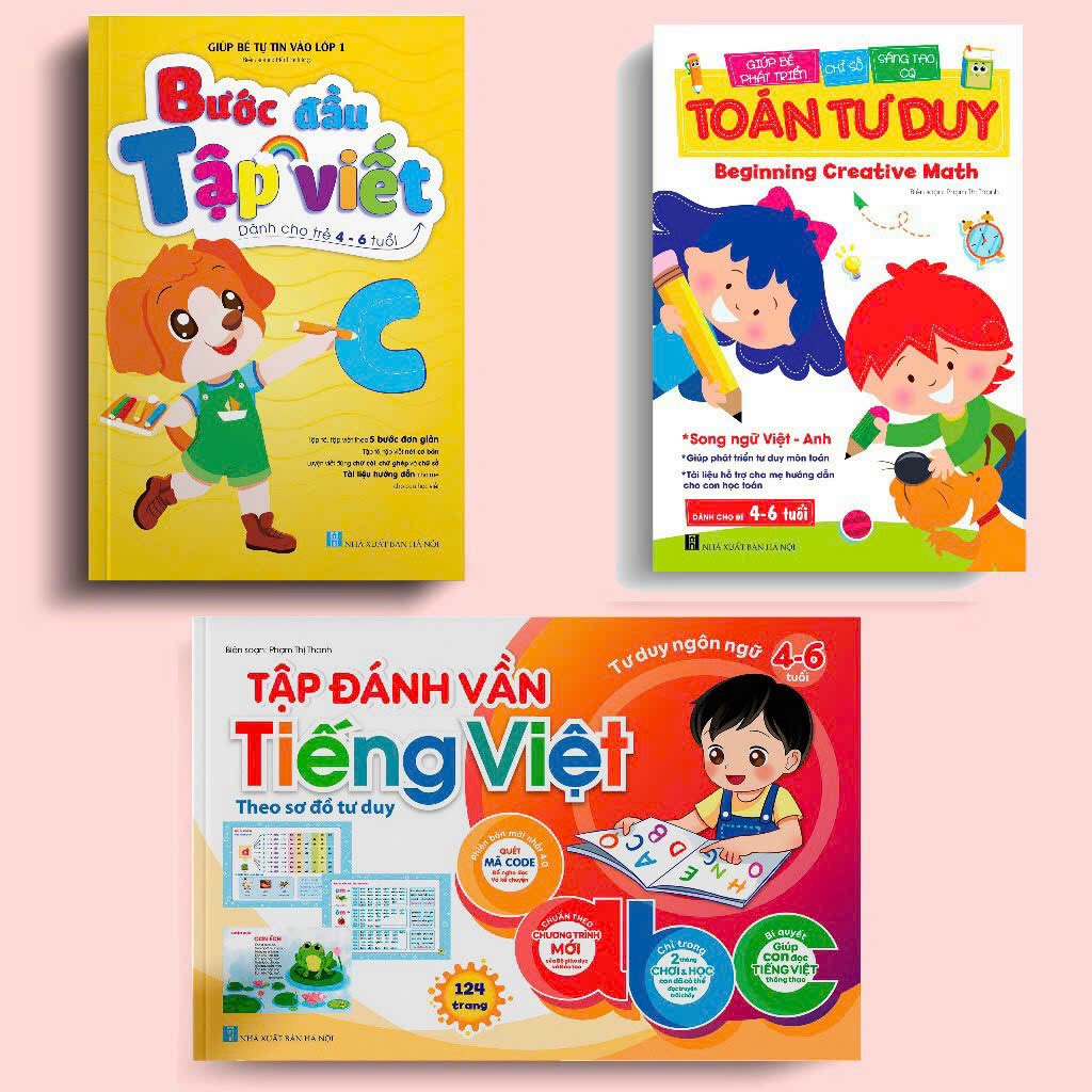 Sách- Toán Tư Duy 104 trang giúp phát triển Tư Duy môn Toán dành cho bé 4-6 tuổi (Song ngữ Việt Anh)