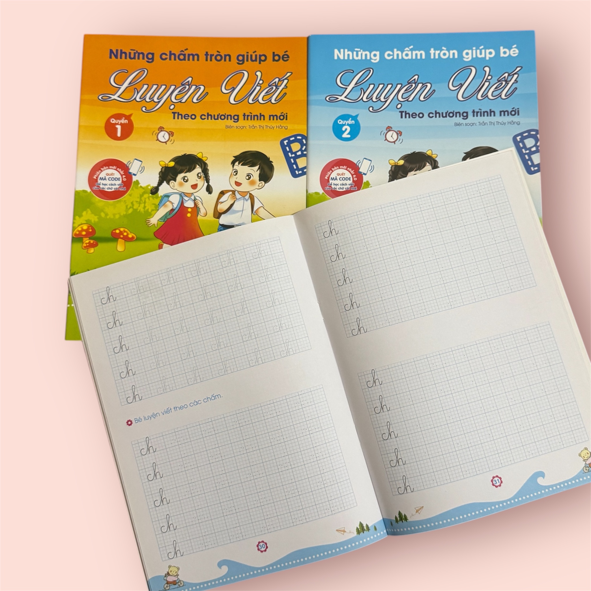 Sách- Combo 3 cuốn sách Những chấm tròn giúp bé Luyện Viết theo chương trình mới (Quét mã CODE để xem hướng dẫn)