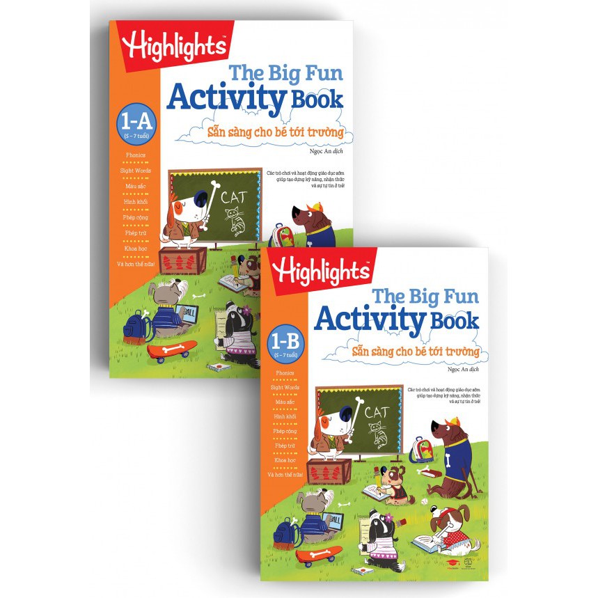 Sách big fun activity books sẵn sàng cho bé tới trường - bộ 6 cuốn, in màu ( 2 - 7 tuổi )