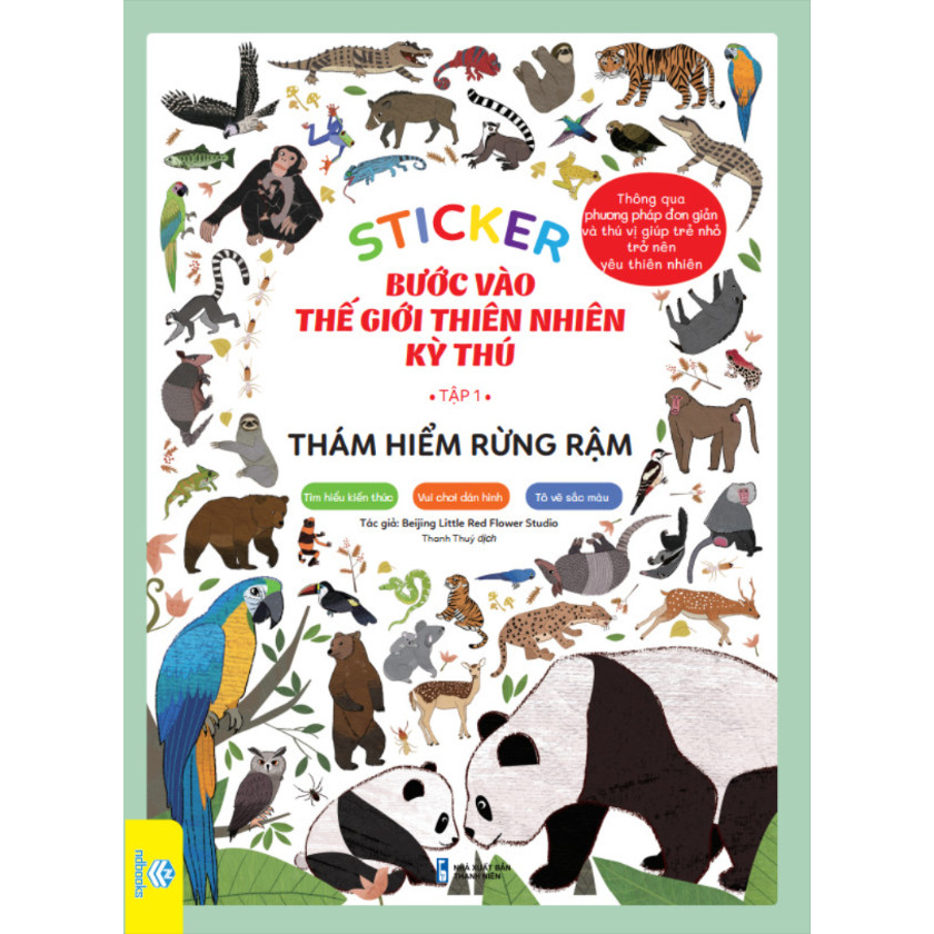 Sách - Combo 10 cuốn Sticker Bước Vào Thế Giới Thiên Nhiên Kỳ Thú Tập 1+2 - ndbooks