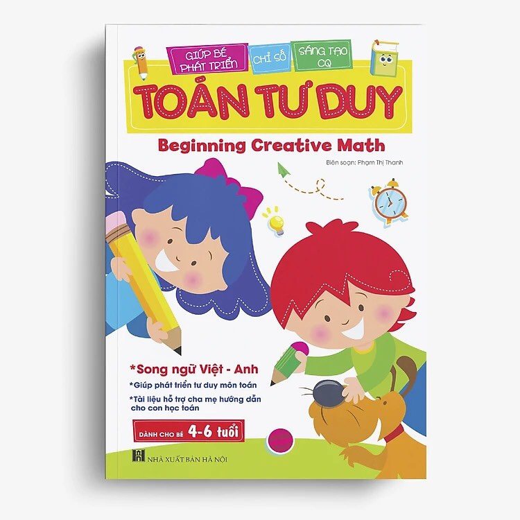 Sách- Toán Tư Duy 104 trang giúp phát triển Tư Duy môn Toán dành cho bé 4-6 tuổi (Song ngữ Việt Anh)