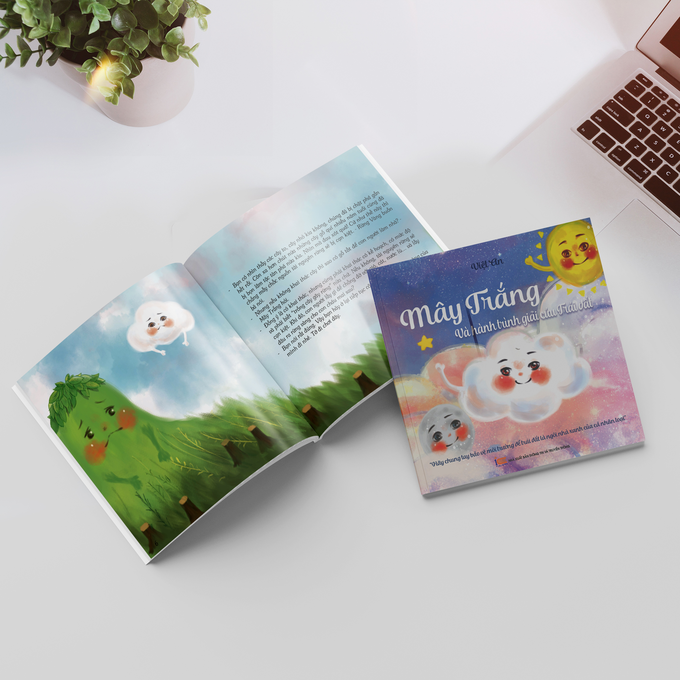 Sách Thiếu Nhi - Truyện Tranh Mây Trắng và hành trình giải cứu Trái đất