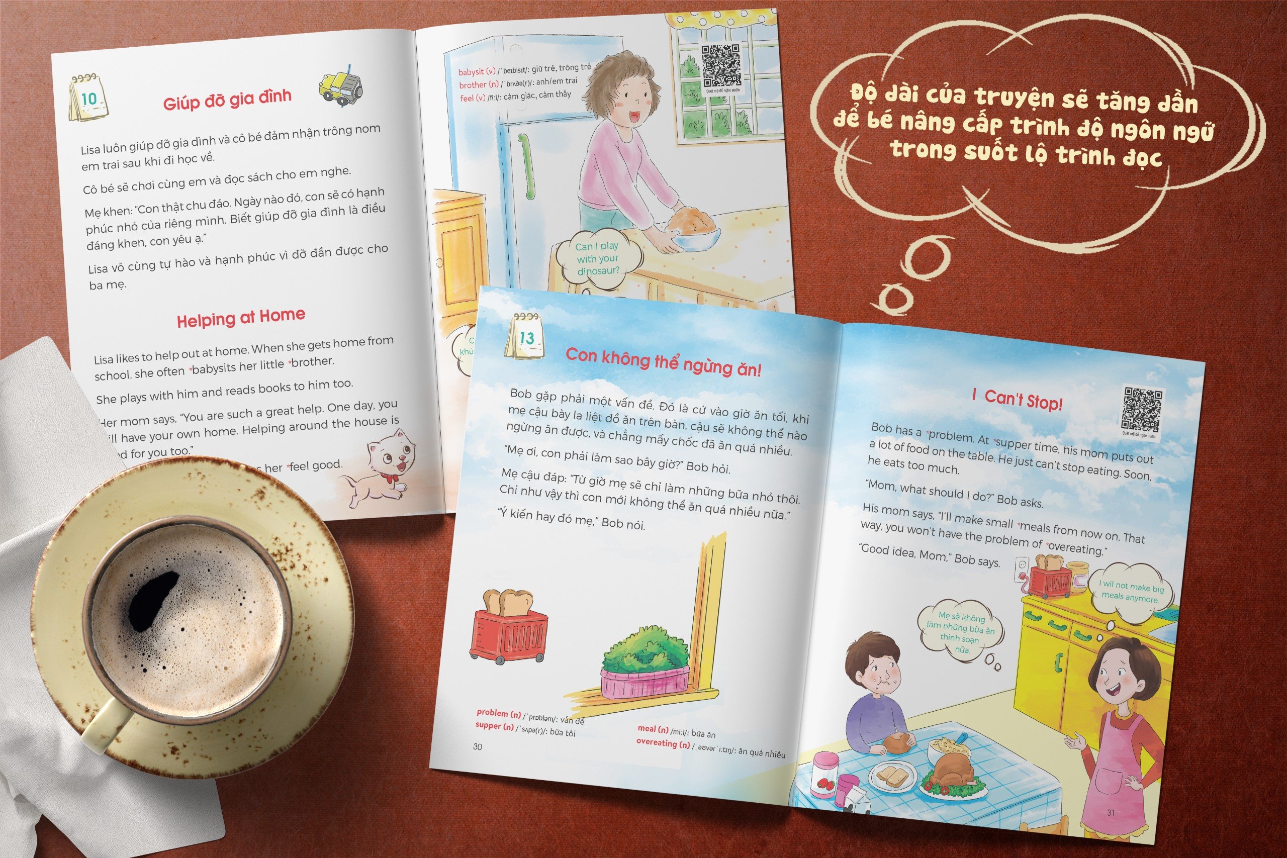 One Story A Day - Sách song ngữ cho bé, 12 cuốn truyện - 365 câu chuyện phát triển trí tuệ và nuôi dưỡng tâm hồn - Tặng kèm file nghe & note từng vựng