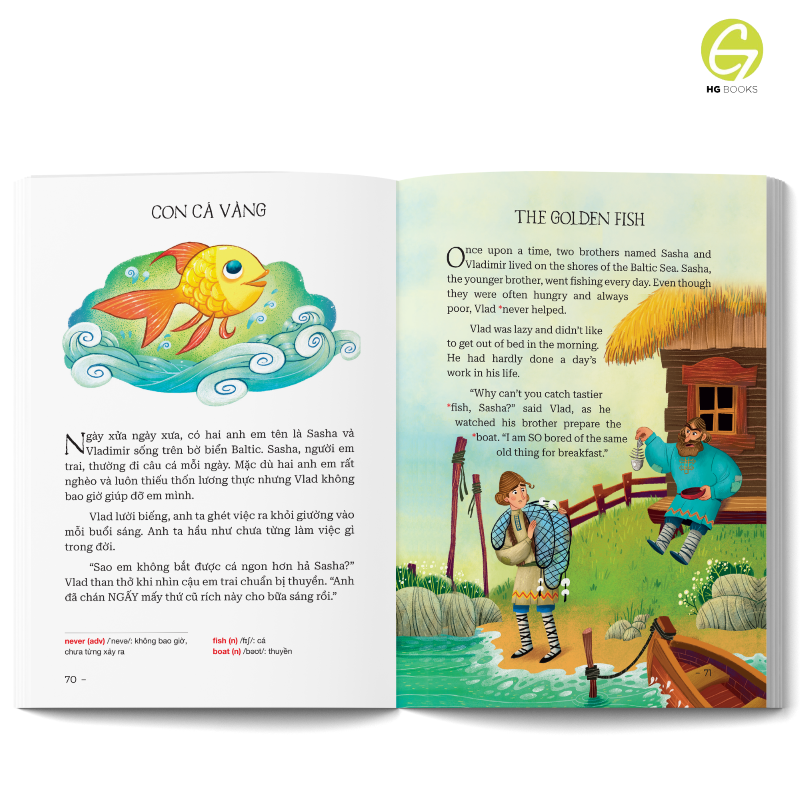 Sách Song Ngữ - 10 phút đọc truyện trước giờ đi ngủ: Truyện loài vật - Giúp Bé Phát Triển IQ và EQ