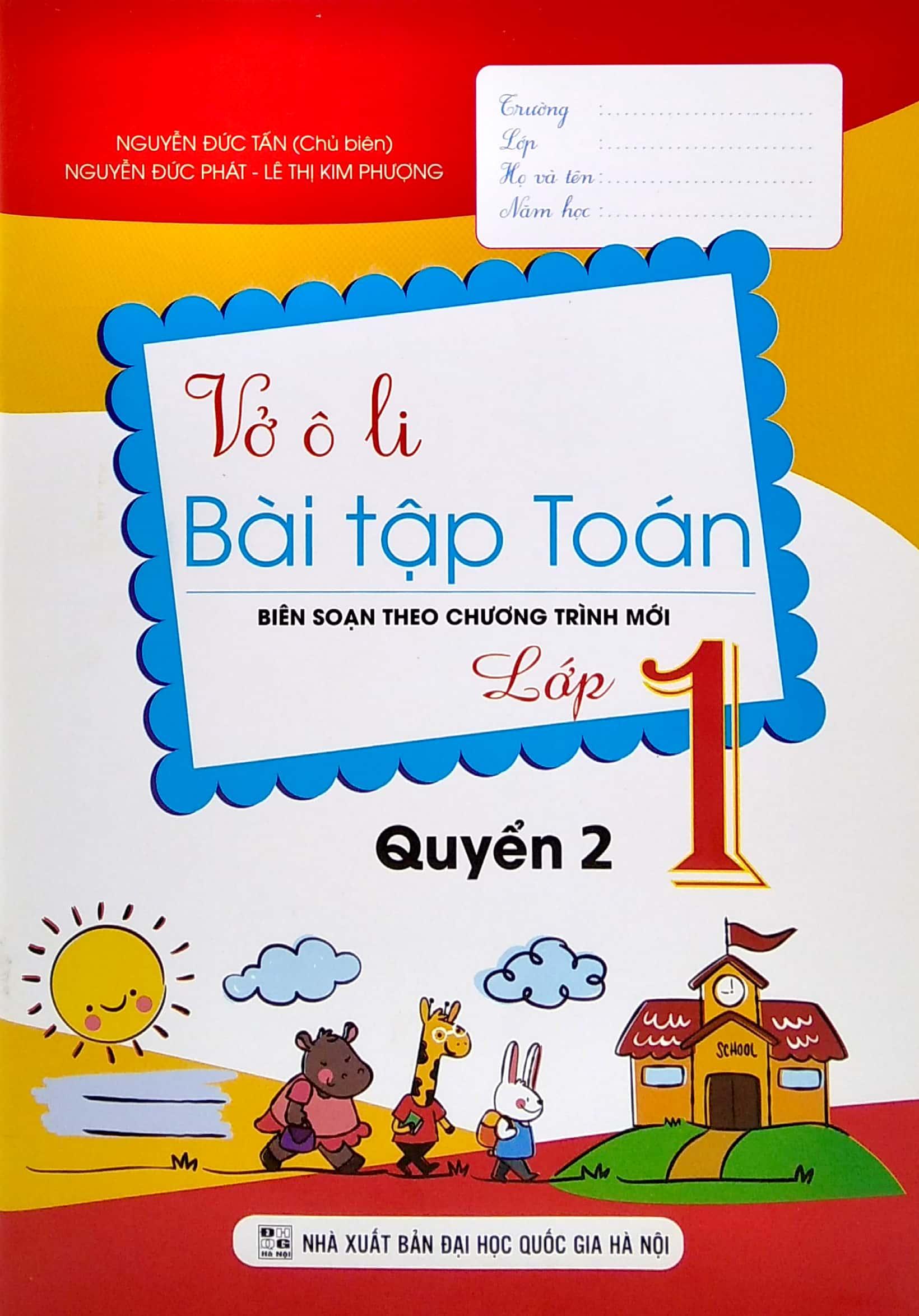 Vở Ô Li Bài Tập Toán Lớp 1 Quyển 2 (Biên Soạn Theo Chương Trình Mới)