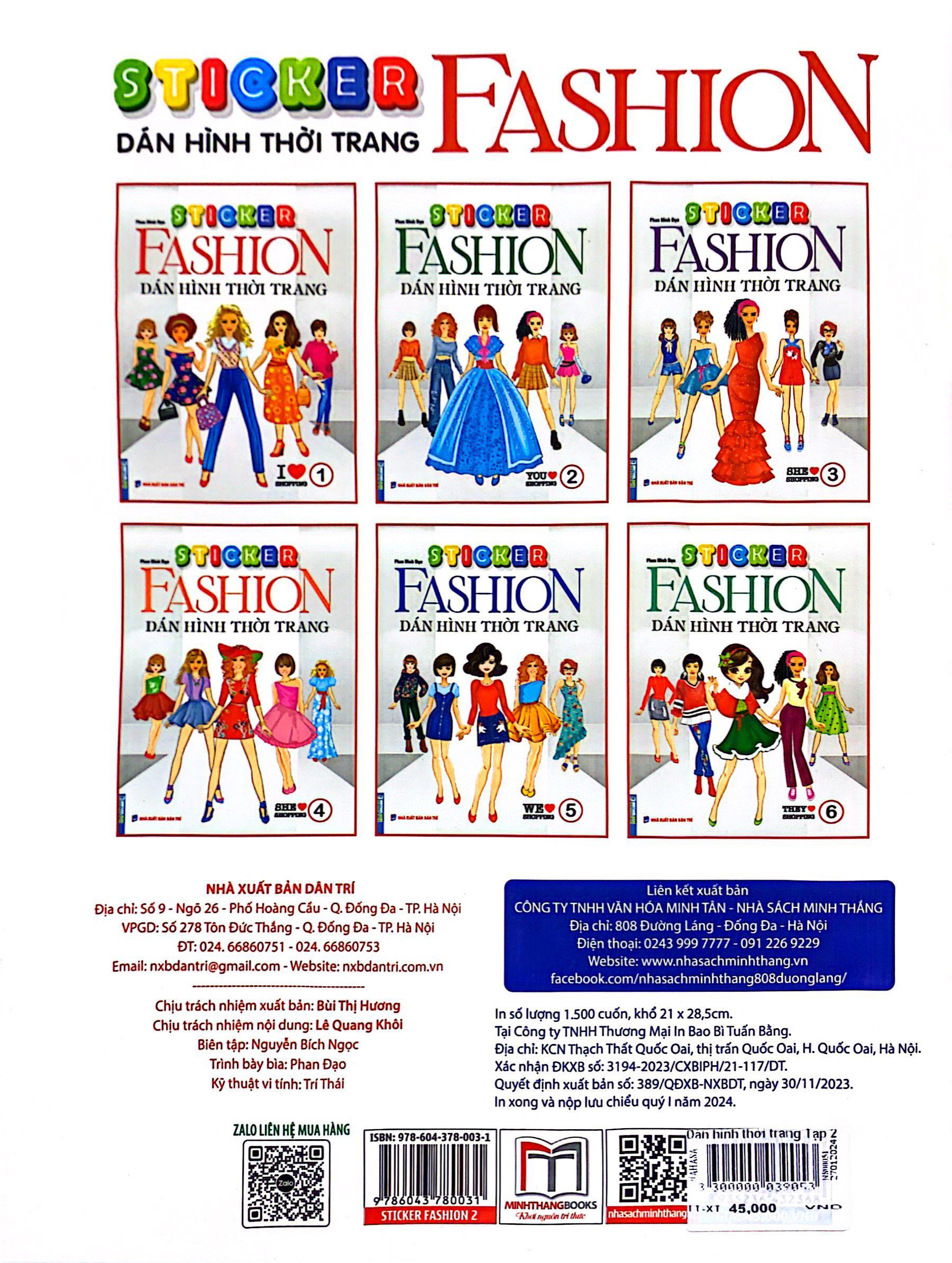Sticker Fashion - Dán Hình Thời Trang - Tập 2