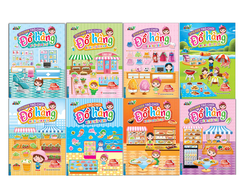 Sách - Combo Sticker Trò chơi đồ hàng (dán hình siêu vui nhộn)