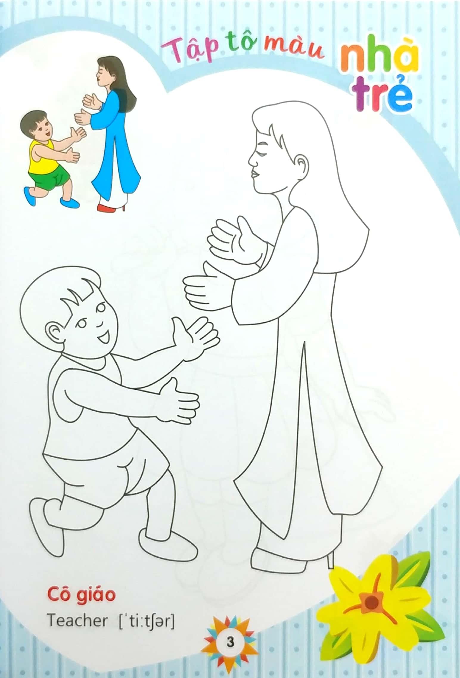 Tập Tô Màu Nhà Trẻ - Chủ Đề Trường Mầm Non (Tái Bản 2023)