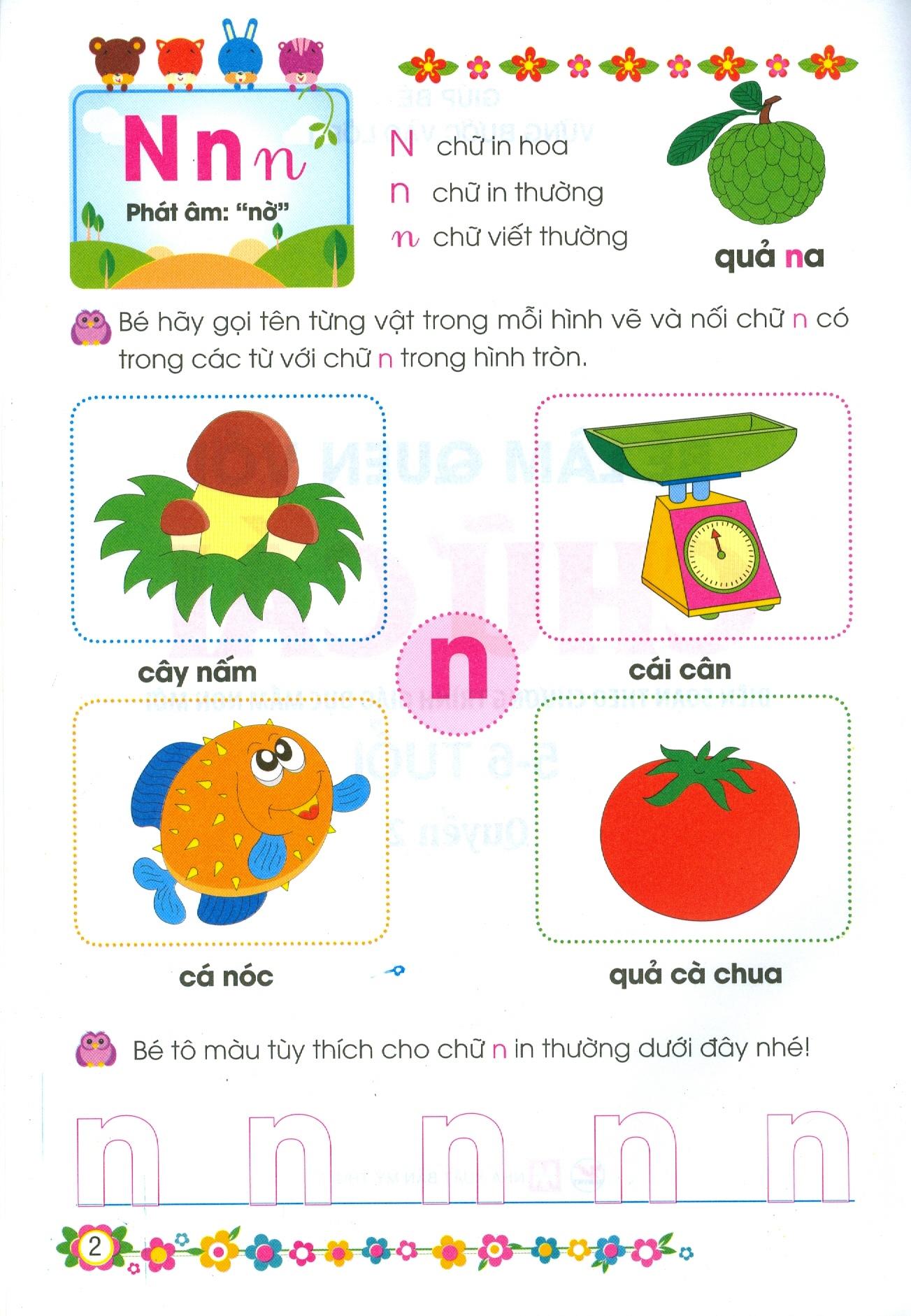 Bé Làm Quen Với Chữ Cái (5 -6 Tuổi) - Quyển 2