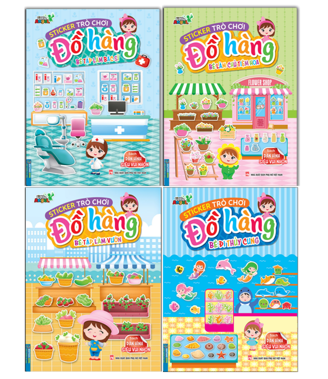 Sách - Combo Sticker Trò chơi đồ hàng (dán hình siêu vui nhộn)