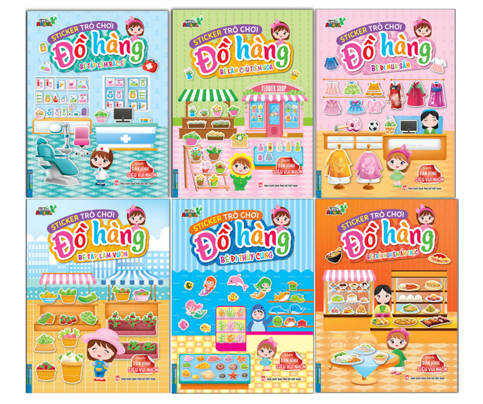 Sách - Combo Sticker Trò chơi đồ hàng (dán hình siêu vui nhộn)