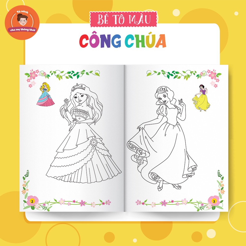 Sách- Túi Bé Tô Màu Công Chúa ( 6 Cuốn ) (ML)