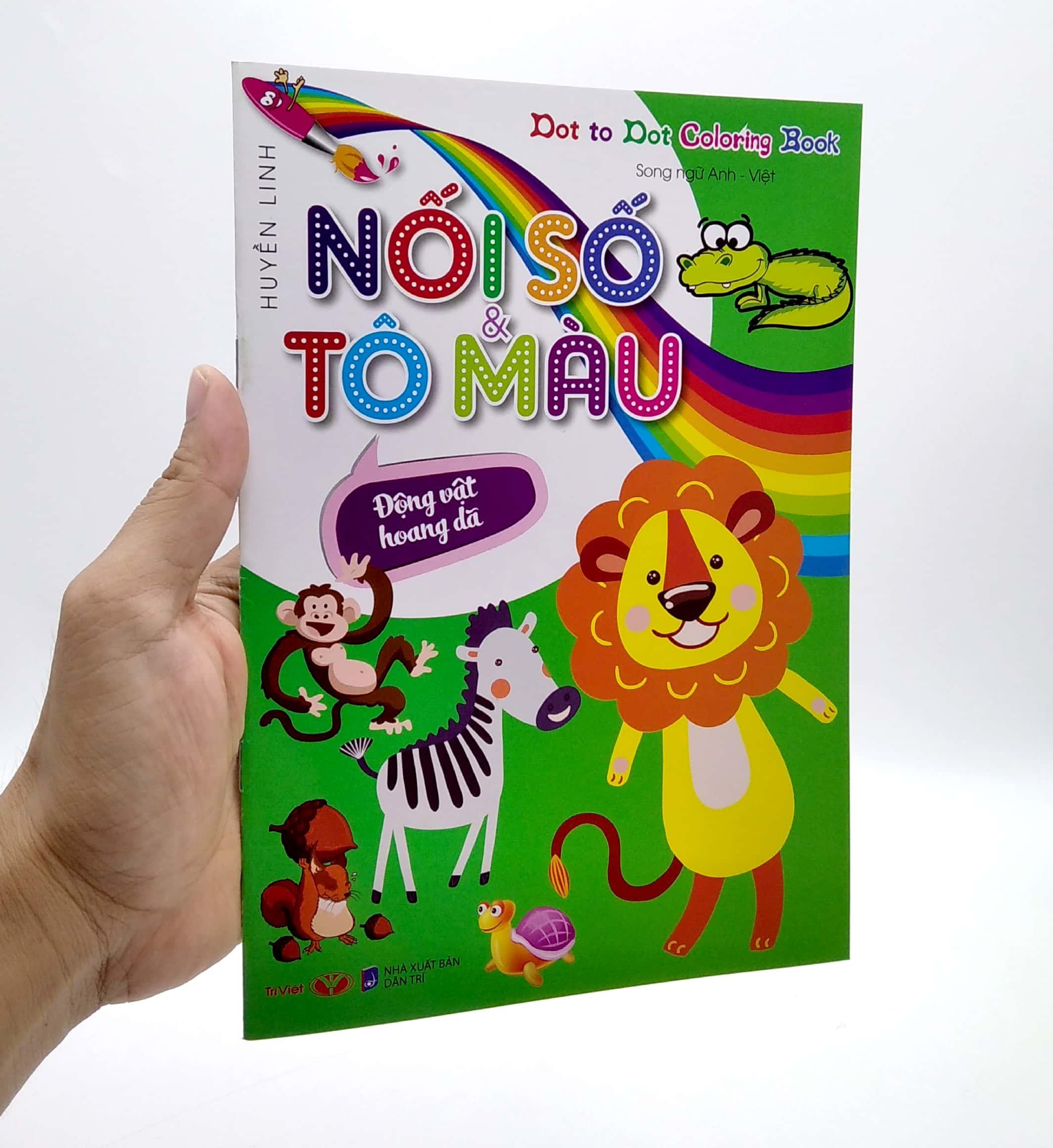 Dot To Dot Coloring Book - Nối Số & Tô Màu - Động Vật Hoang Dã