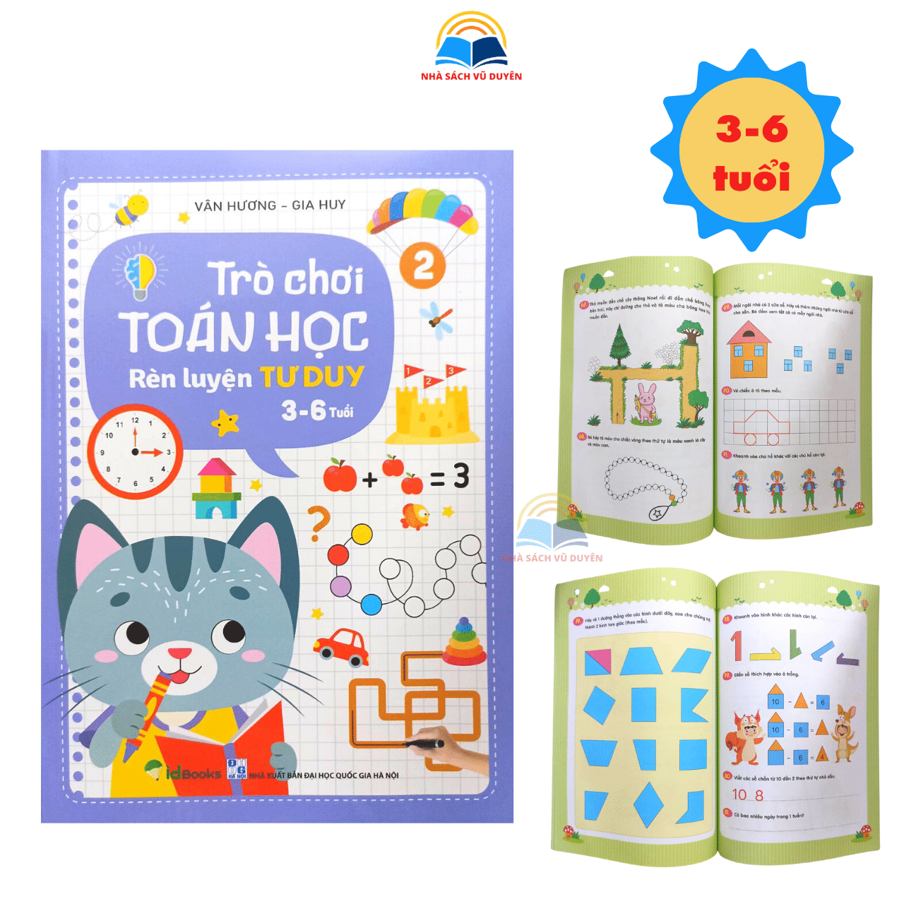 Sách - Trò Chơi Toán Học Rèn Luyện Tư Duy 3 - 6 Tuổi (2 Quyển)