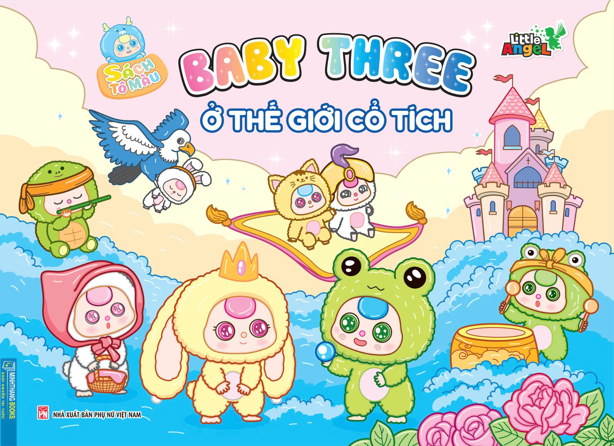 Sách - Bộ Sách Tô Màu Baby Three Ở Thế Giới Cổ Tích + Baby Three 12 Con Giáp Ở Vương Quốc Ngọt Ngào (Bộ 2 Cuốn) - Tặng Kèm Sách Trang Điểm Thần Tượng Âm Nhạc Hàn Quốc Ngẫu Nhiên