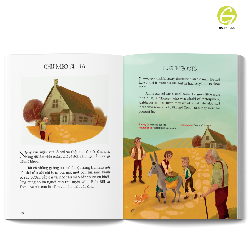 Sách Song Ngữ - 10 phút đọc truyện trước giờ đi ngủ: Truyện loài vật - Giúp Bé Phát Triển IQ và EQ