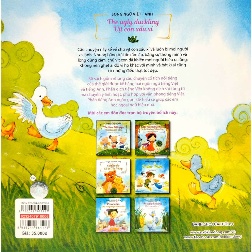 Truyện Cổ Tích Nổi Tiếng Song Ngữ Việt - Anh (Tái Bản 2023): The Ugly Duckling - Vịt Con Xấu Xí