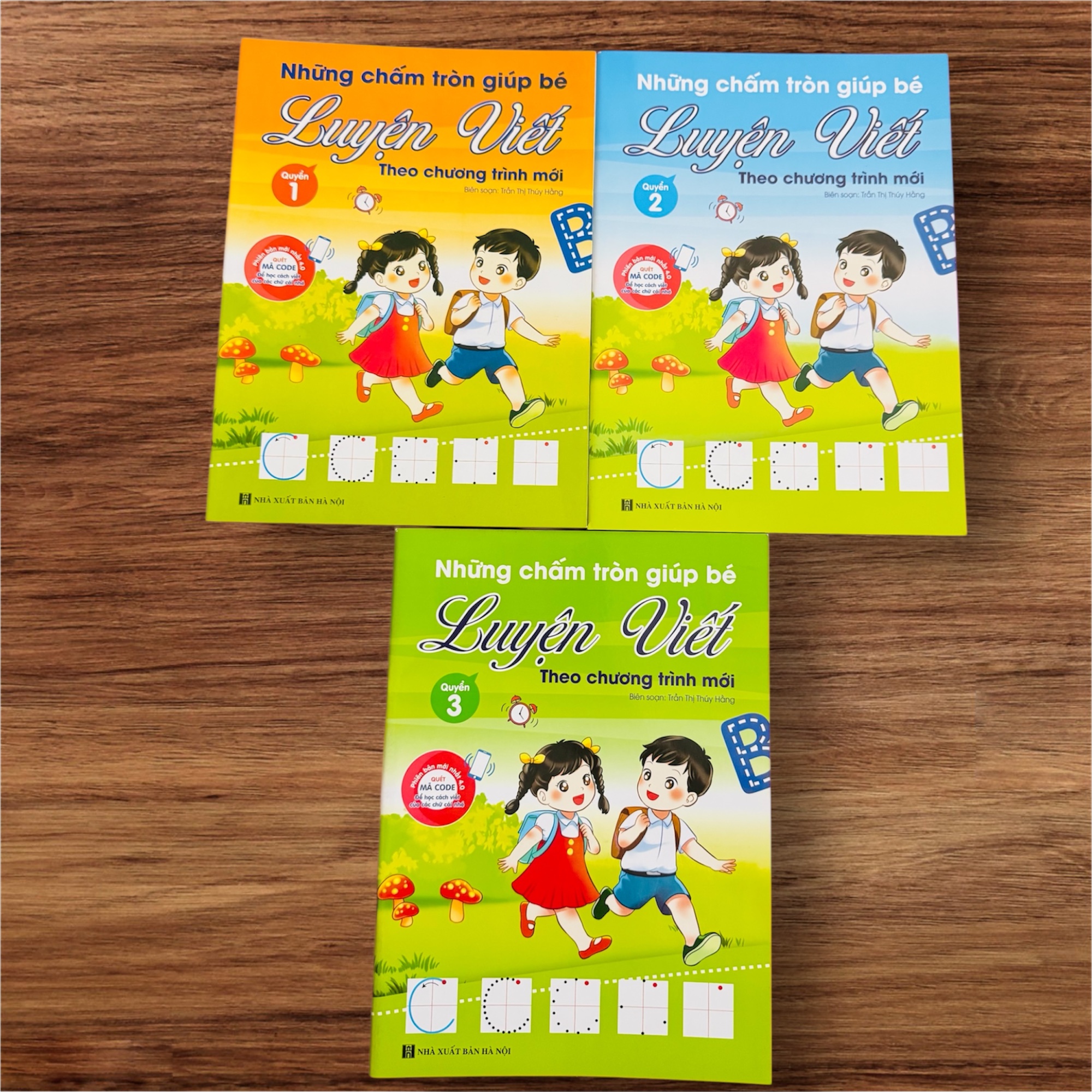 Sách- Combo 3 cuốn sách Những chấm tròn giúp bé Luyện Viết theo chương trình mới (Quét mã CODE để xem hướng dẫn)