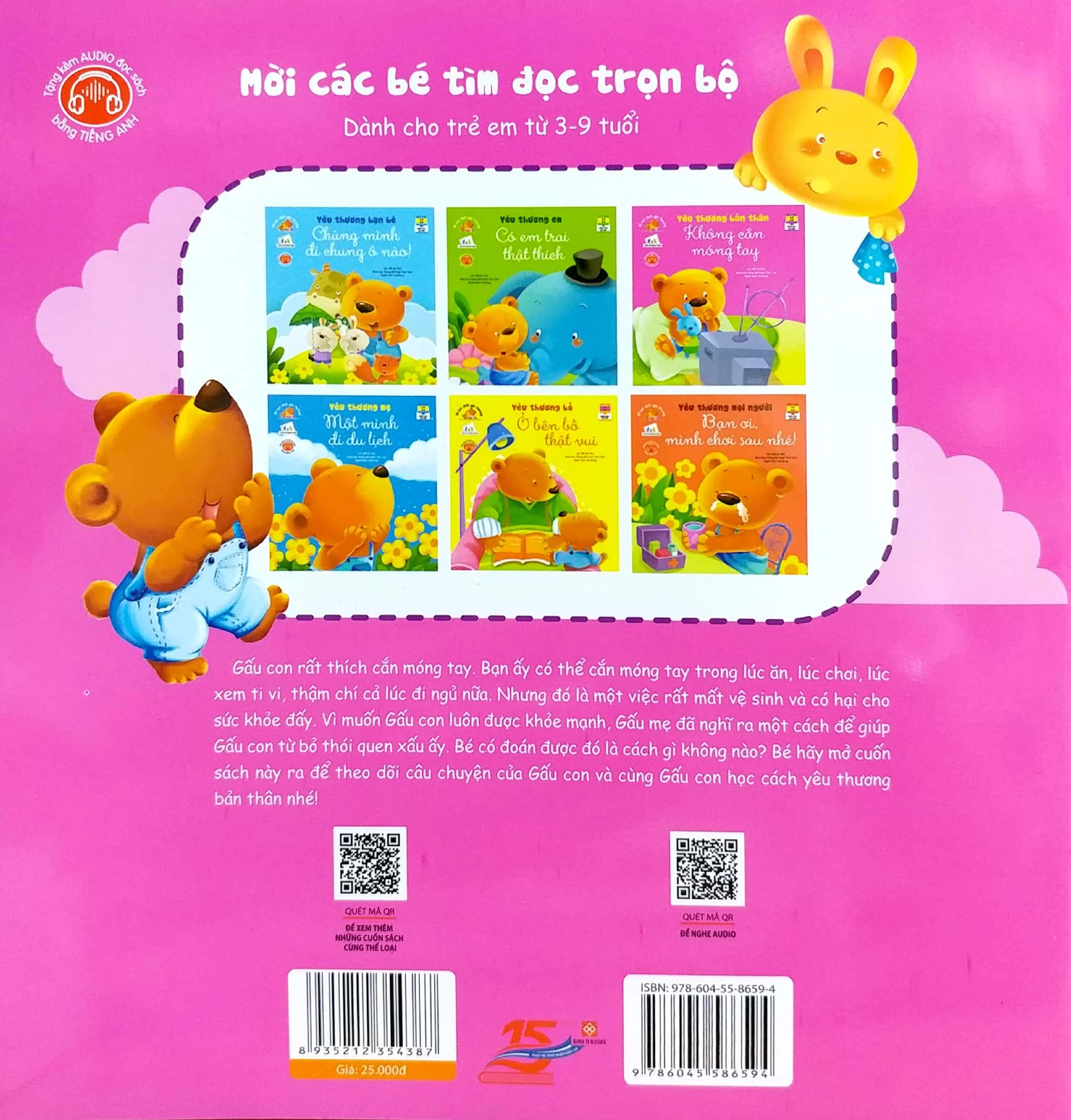 Sách Bé Học Cách Yêu Thương - Yêu Thương Bản Thân Không Cắn Móng Tay