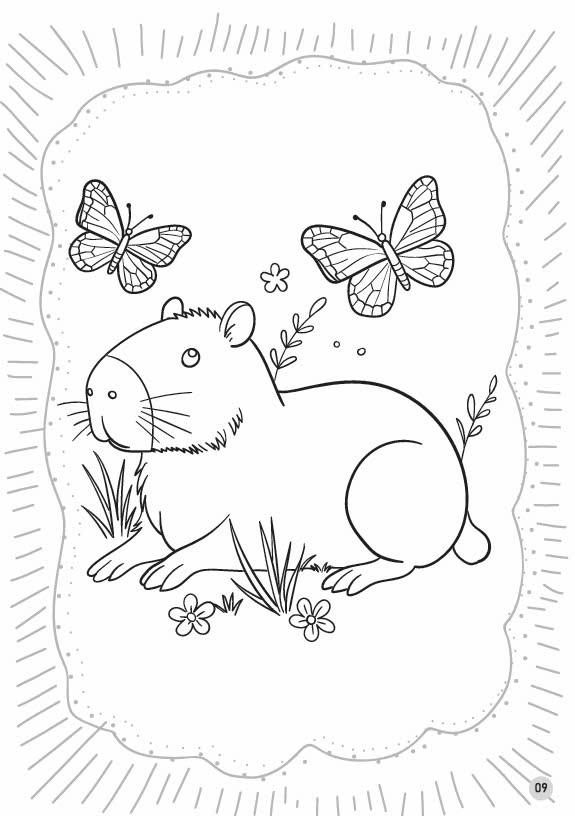 Combo 2 cuốn sách Tô màu yêu thích của các bé - Capybara Bộ trưởng bộ ngoại giao - Có tặng kèm sticker đủ màu