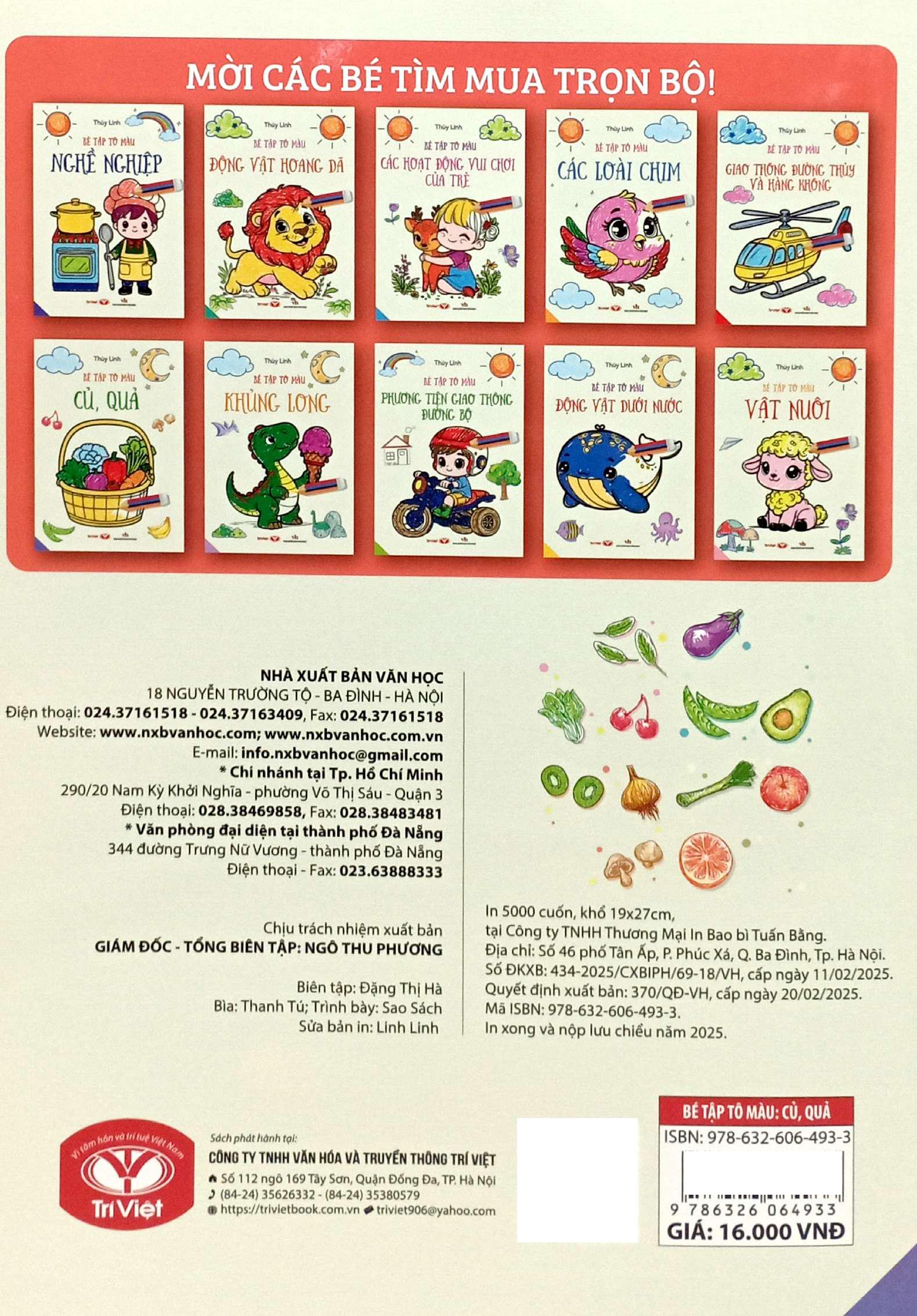 Sách - Bé Tập Tô Màu - Củ, Quả