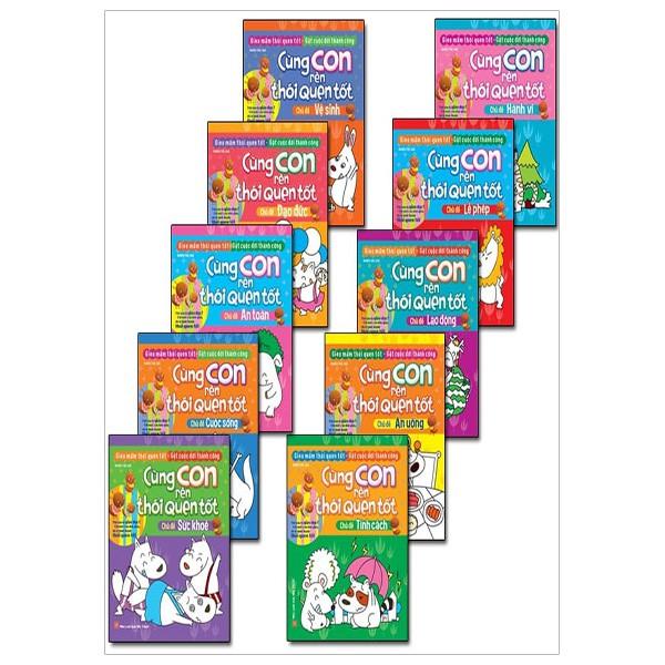 Sách Combo Cùng Con Rèn Thói Quen Tốt Túi 10 Cuốn - Minh Long